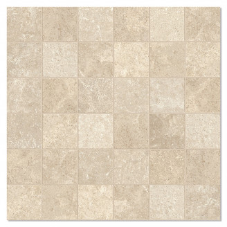 Unicomstarker Mosaik Klinker Pierre Neuve Creme Mat 30x30 5x5 Cm