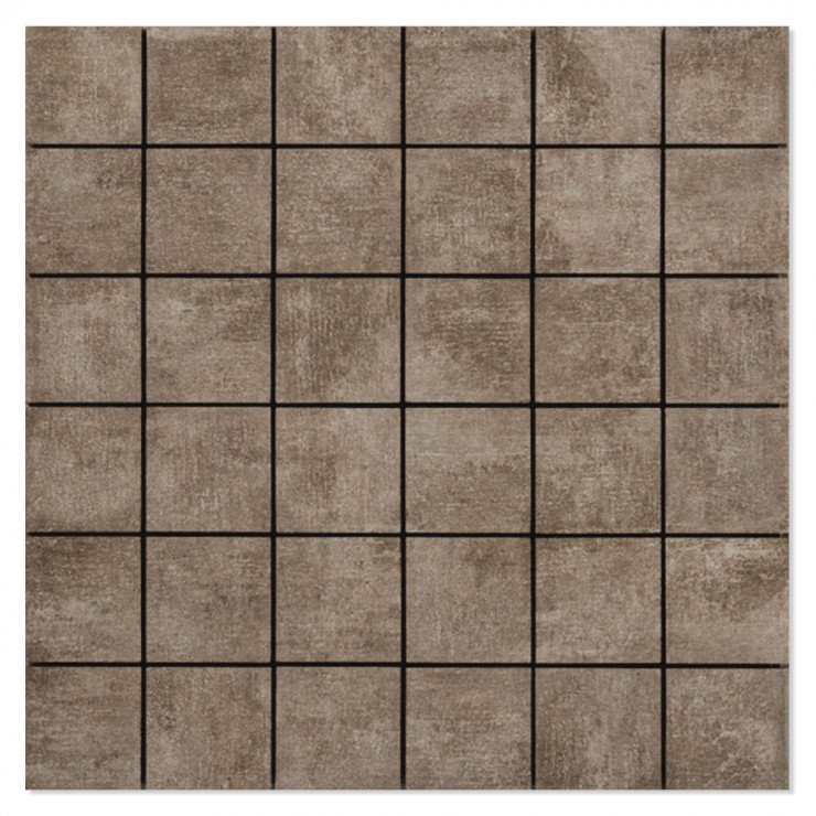 Mosaik Klinker Convers Brun Mat 30x30 (5x5) cm-0