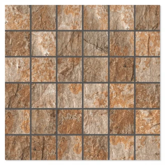 Mosaik Klinker Slate Bronze Mat 30x30 (5x5) cm-2