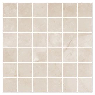 Marmor Mosaik Vægflise Coliseum Beige Mat 30x30 (5x5) cm-2