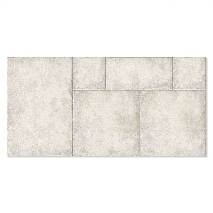 Klinker Borgogna Stone Lysegrå Moduler Mat 44x66 cm-0