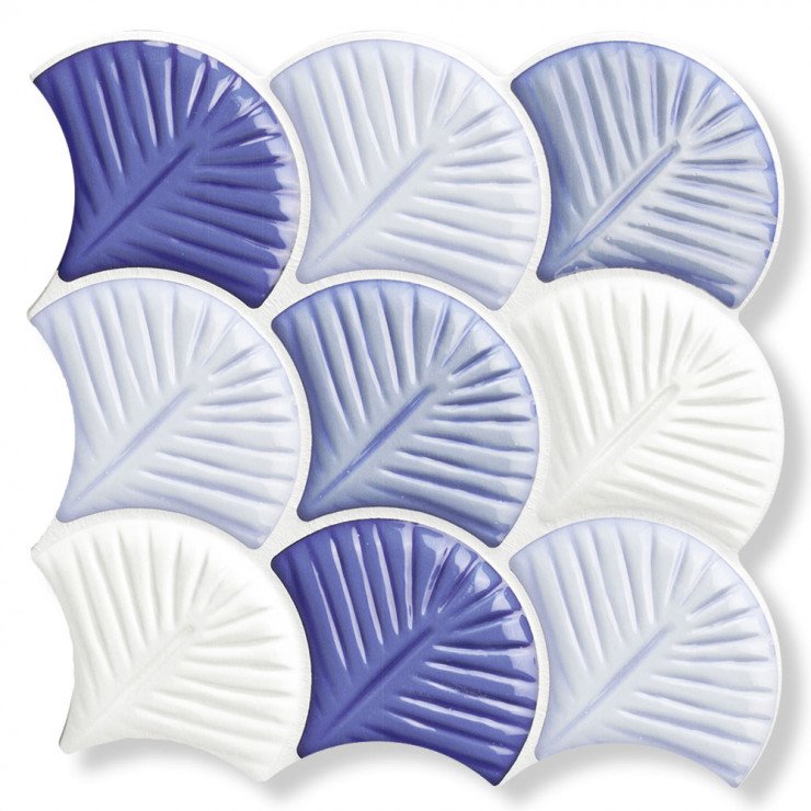 Vægflise Scale Shell Violet Blank-Relief 31x31 cm-0