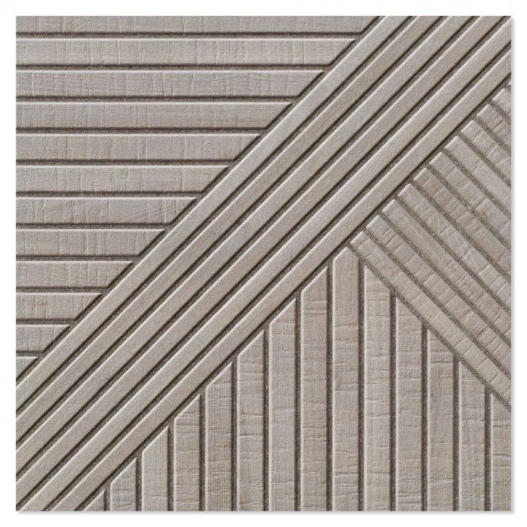 Klinker Tangram Lysegrå Mat-Relief 44x44 cm-1