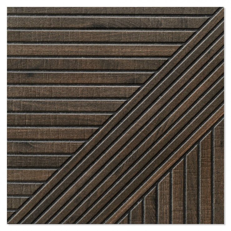 Klinker Tangram Mørkegrå Mat-Relief 44x44 cm-1