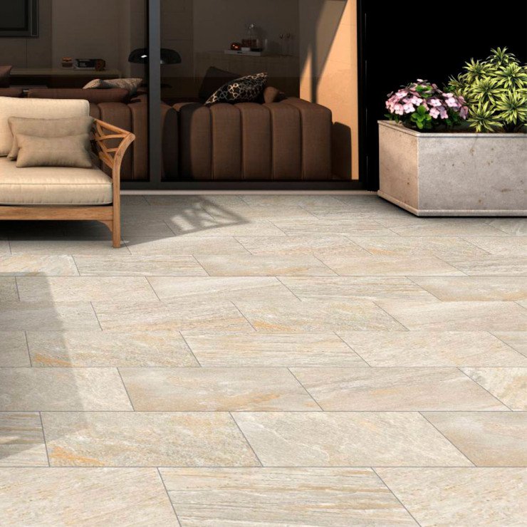 Klinker Quartzite Beige Mat 33x66 cm-1