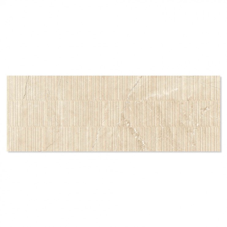 Marmor Vægflise Marble Art Beige Mat-Relief 33x90 cm-0