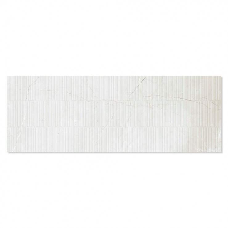 Marmor Vægflise Marble Art Hvid Mat-Relief 33x90 cm-0