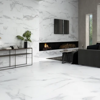 Marmor Klinker Michelangelo Carrara Hvid Mat 100x100 cm-2