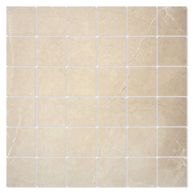 Marmor Mosaik Klinker Marble Art Beige Mat 30x30 (5x5) cm-0