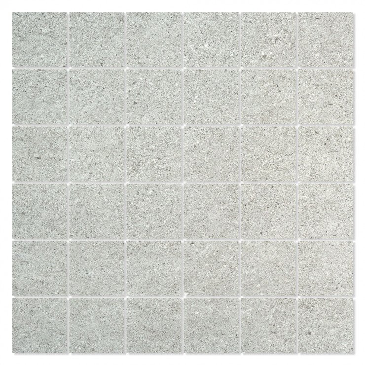 Mosaik Klinker Techstone Lysegrå Mat 30x30 (5x5) cm-0