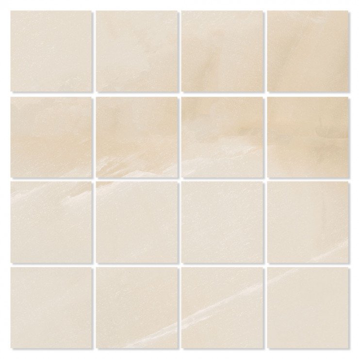 Marmor Mosaik Klinker Varece Beige Mat 30x30 (7x7) cm-0