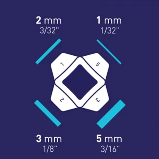 Flisekryds I-form Multi 4x (1/2/3/5mm) 100 st-2