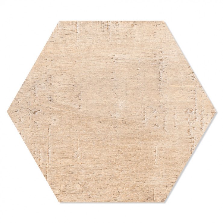 Heksagon Klinker Sanwood Beige Mat 25x22 cm-1