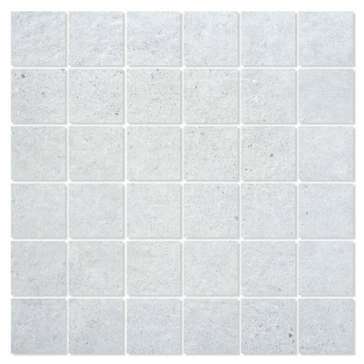 Mosaik Klinker Advance Hvid Mat 30x30 (5x5) cm-0