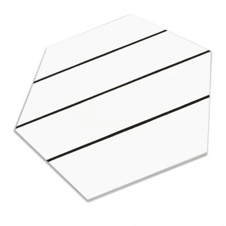 Heksagon Klinker Porto Hex 25 White Line2 Mat 25x22 cm-2