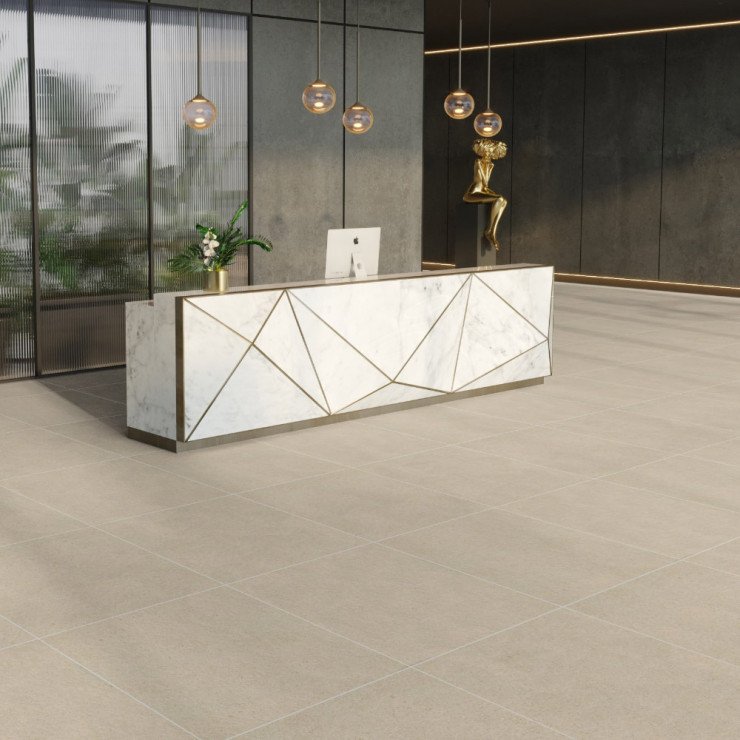 Klinker Techstone Beige Mat 74x74 cm-1