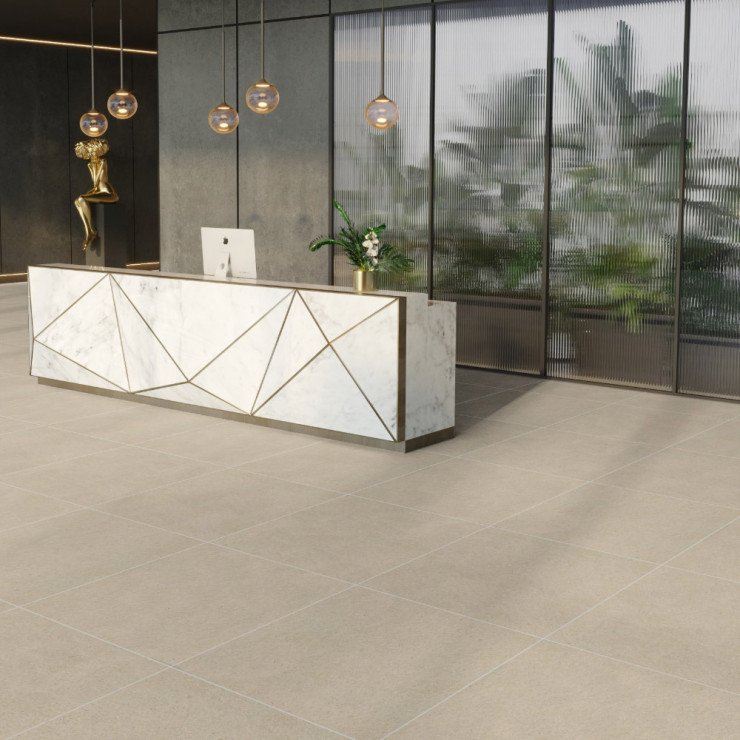 Klinker Techstone Beige Mat 74x74 cm-0