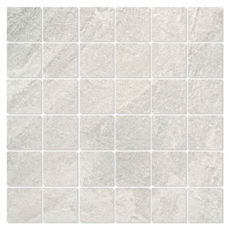 Mosaik Klinker Icaria Lysegrå Mat 30x30 (5x5) cm-0