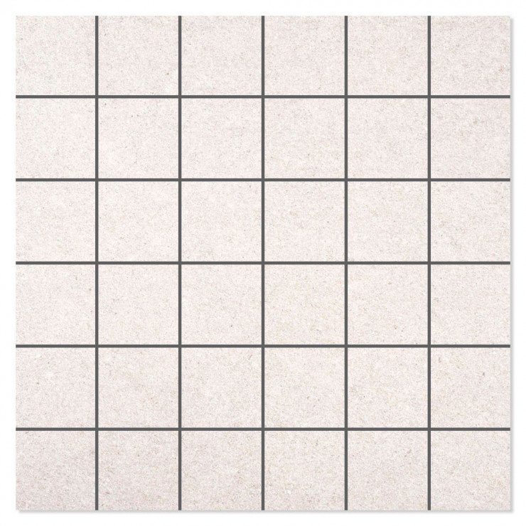 Mosaik Klinker Erawan Hvid Mat 30x30 (5x5) cm-0