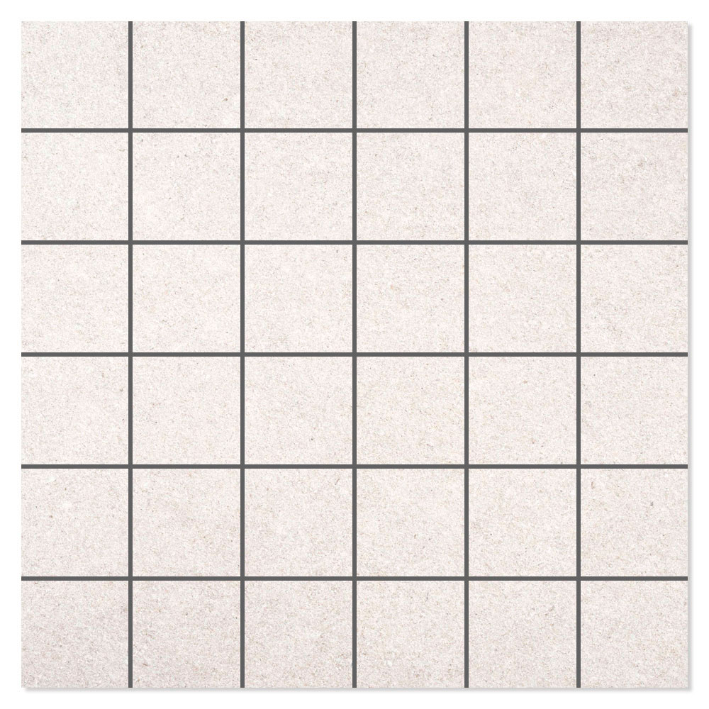 Mosaik Klinker Erawan Hvid Mat 30x30 (5x5) cm