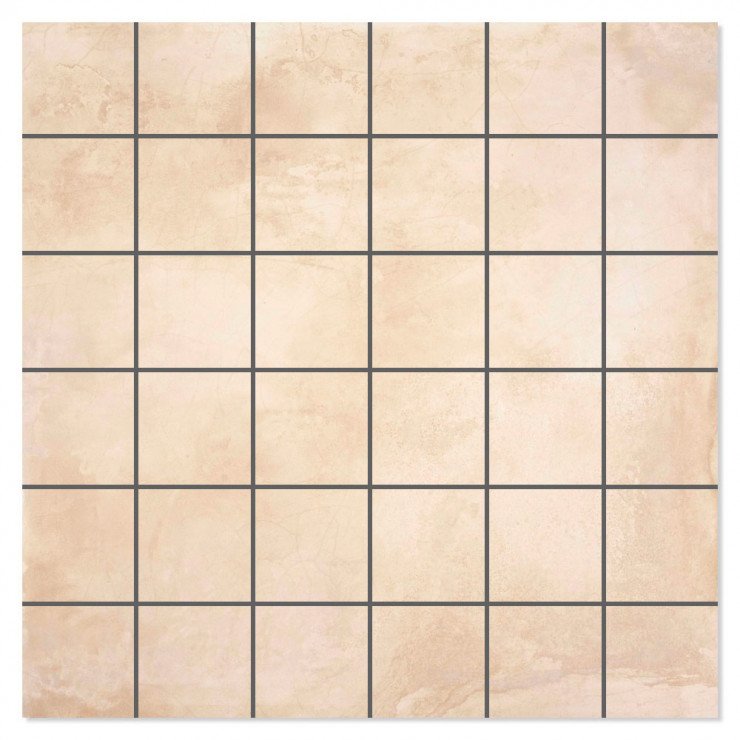 Mosaik Klinker Steelwave Beige Mat 30x30 (5x5) cm-0