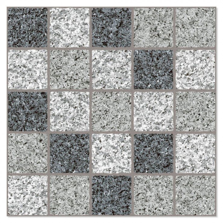 Klinker Granite Hvidgrå Mønstrede firkanter Mat 50x50 cm-1