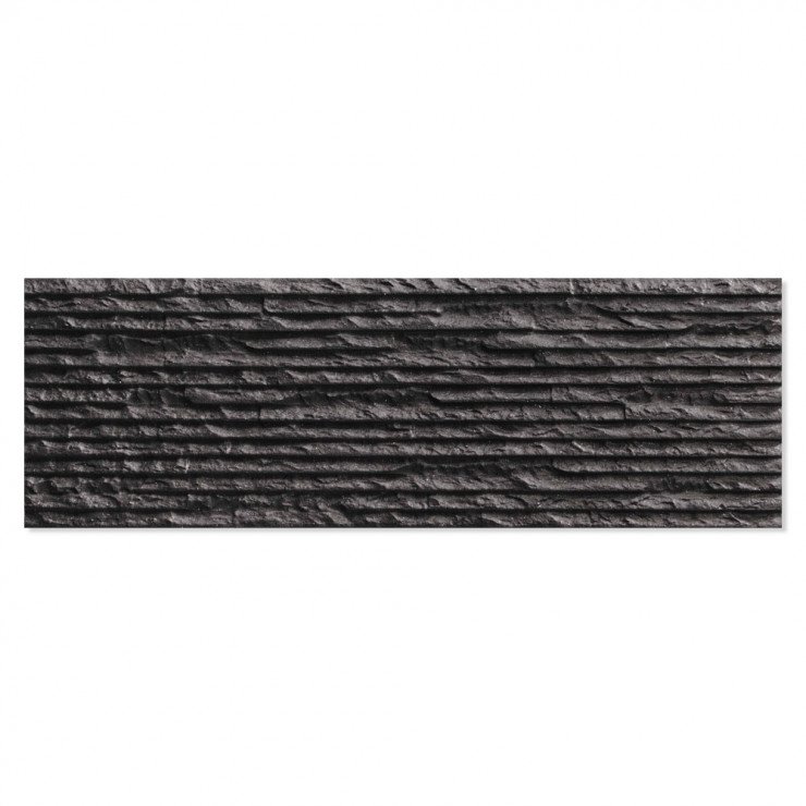 Klinker Iguazu Sort Mat-Relief 21x63 cm-0