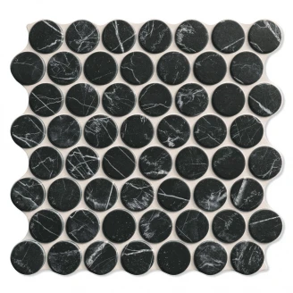 Klinker <strong>Circle</strong>  Sort Marquina Mat 31x31 cm