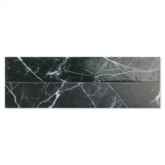 Marmor Klinker <strong>Dark Marble</strong>  Sort Mat 21x63 cm