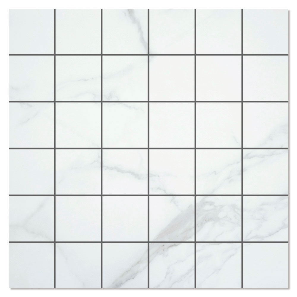 Marmor Mosaik Klinker Purity Hvid Mat 30x30 (5x5) cm