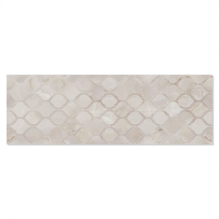 Vægflise Palamo Lys Beige Mønstret Oval Blank 33x100 cm-0