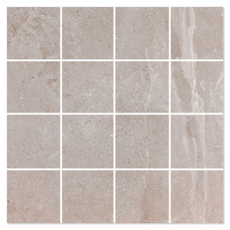 Mosaik Klinker Biscay Aske Halvpoleret 30x30 (7x7) cm-0