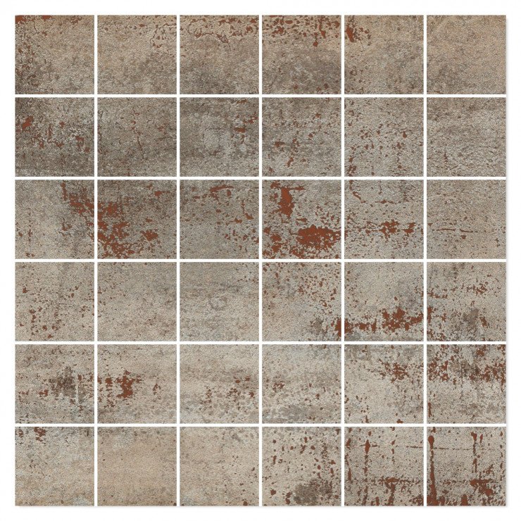 Mosaik Klinker Metalic Beige Halvpoleret 30x30 (5x5) cm-0