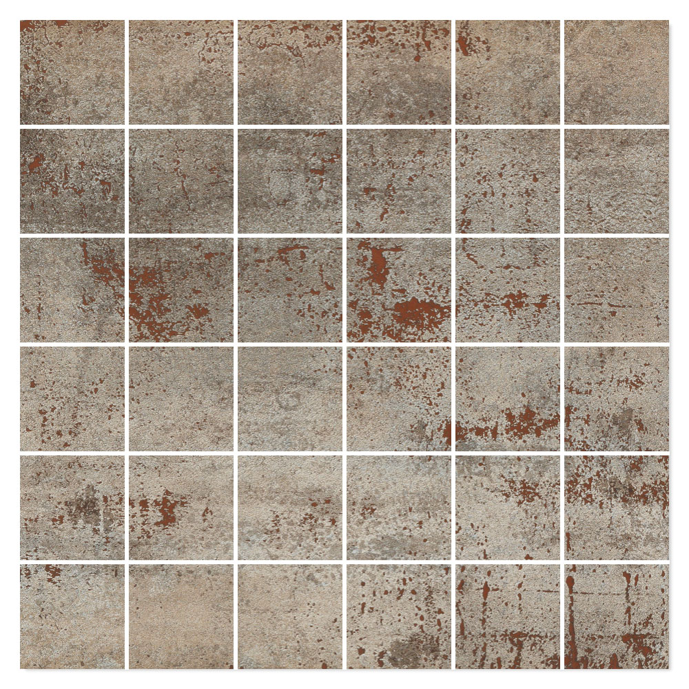 Mosaik Klinker Metalic Beige Halvpoleret 30x30 (5x5) cm