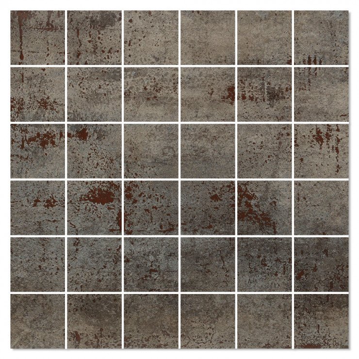 Mosaik Klinker Metalic Brun Halvpoleret 30x30 (5x5) cm-0