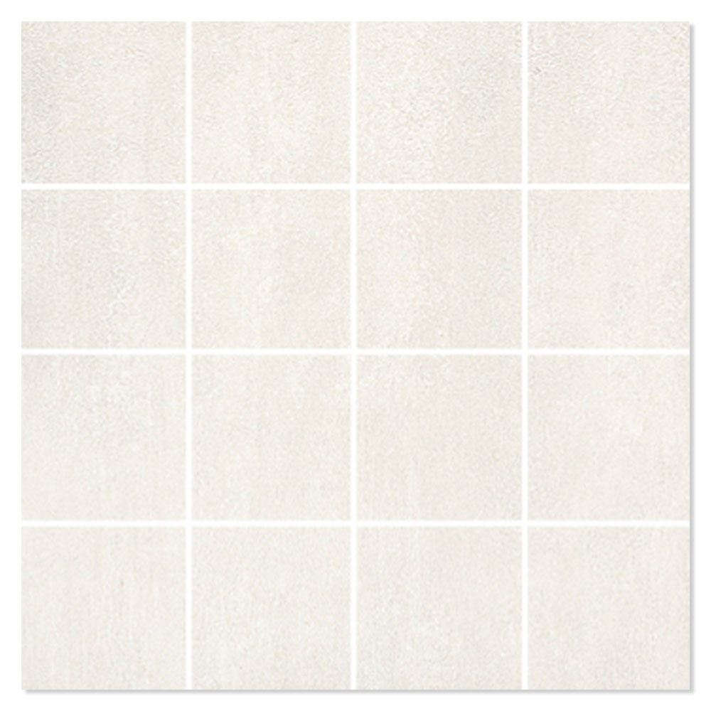 Mosaik Klinker Nordsten Hvid Mat 30x30 (7x7) cm