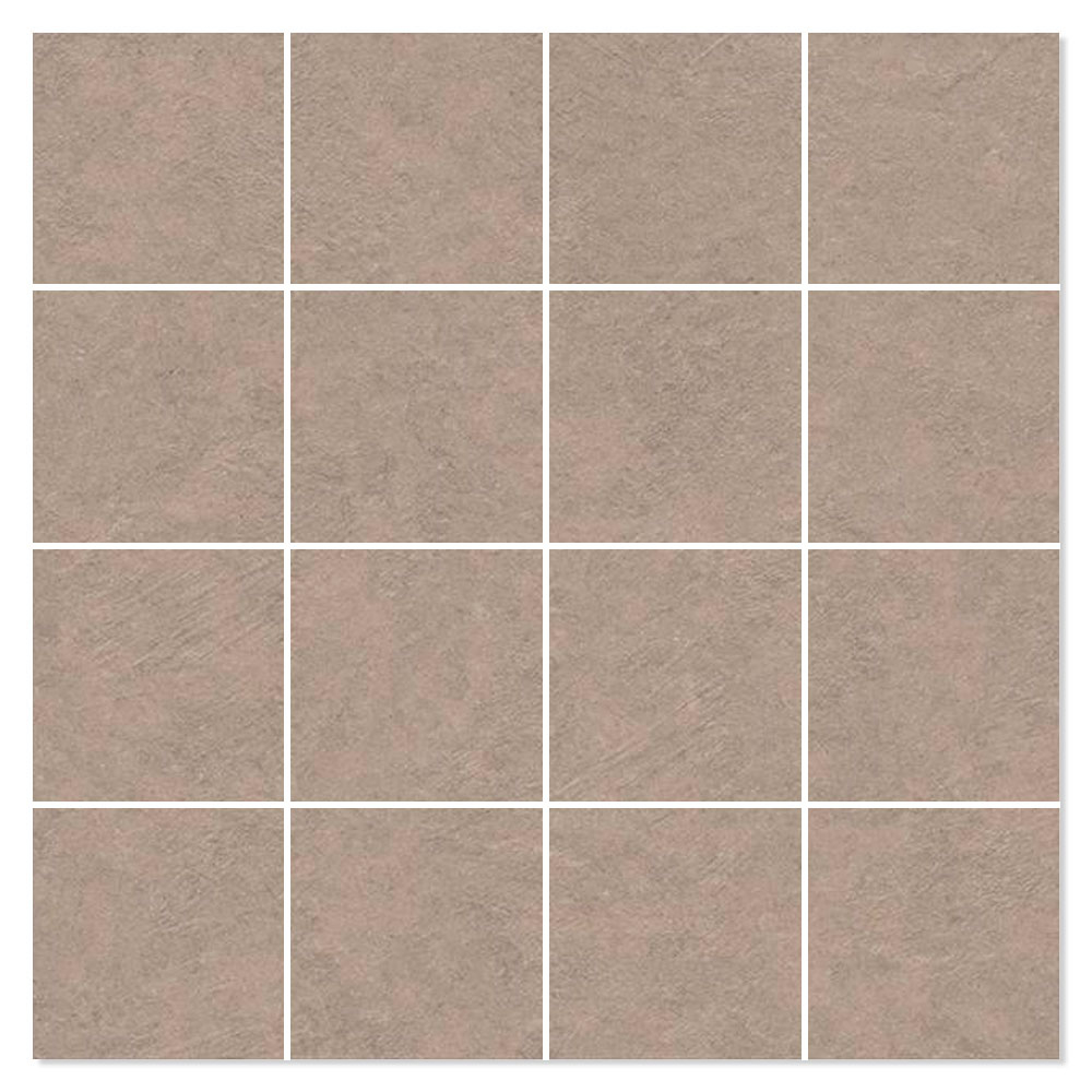 Mosaik Klinker Monte Brun Mat 30x30 (7x7) cm