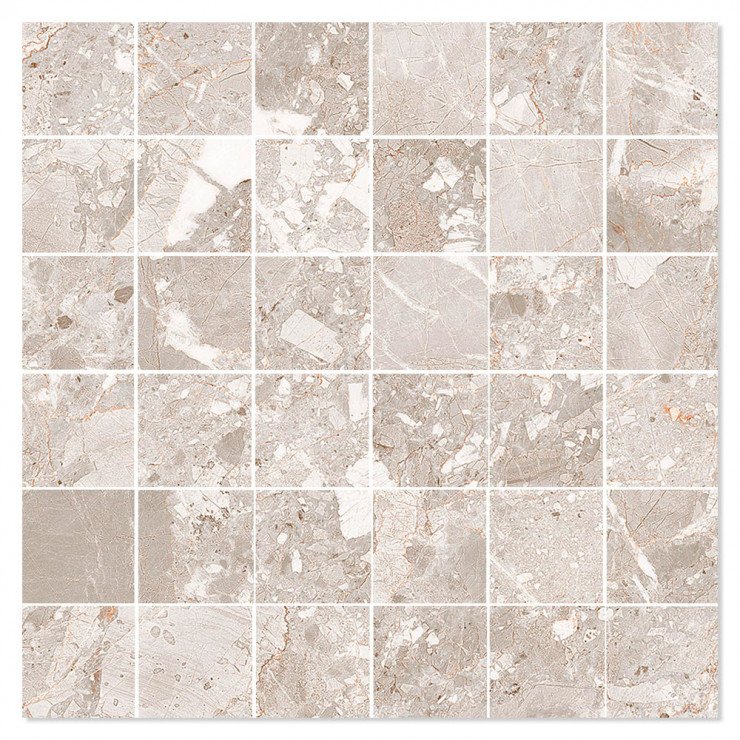 TAU Mosaik Klinker Belcastel Beige Mat 30x30 (5x5) cm-0