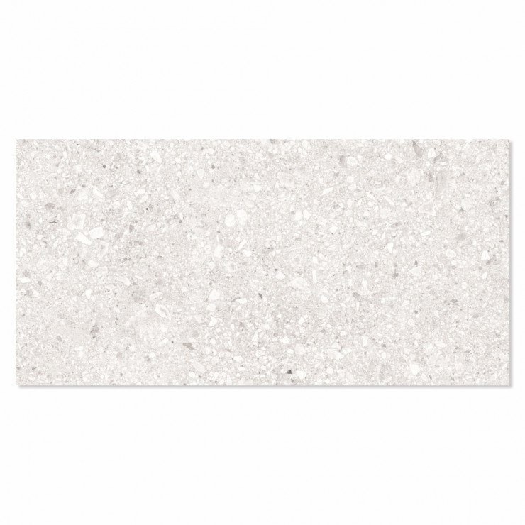 Klinker Terrazzo Italia Hvid Mat 61x122 cm-0