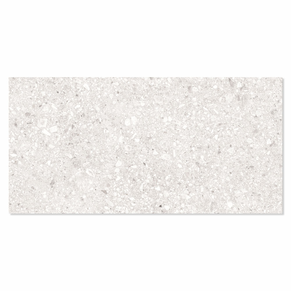 Klinker Terrazzo Italia Hvid Mat 61x122 cm