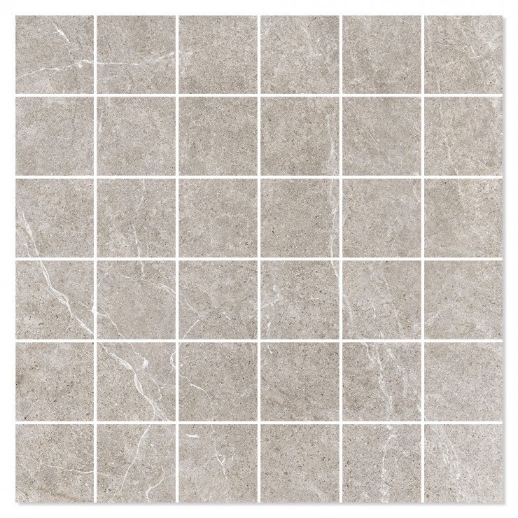 Marmor Mosaik Klinker Evolution Grå Mat 30x30 (5x5) cm-0