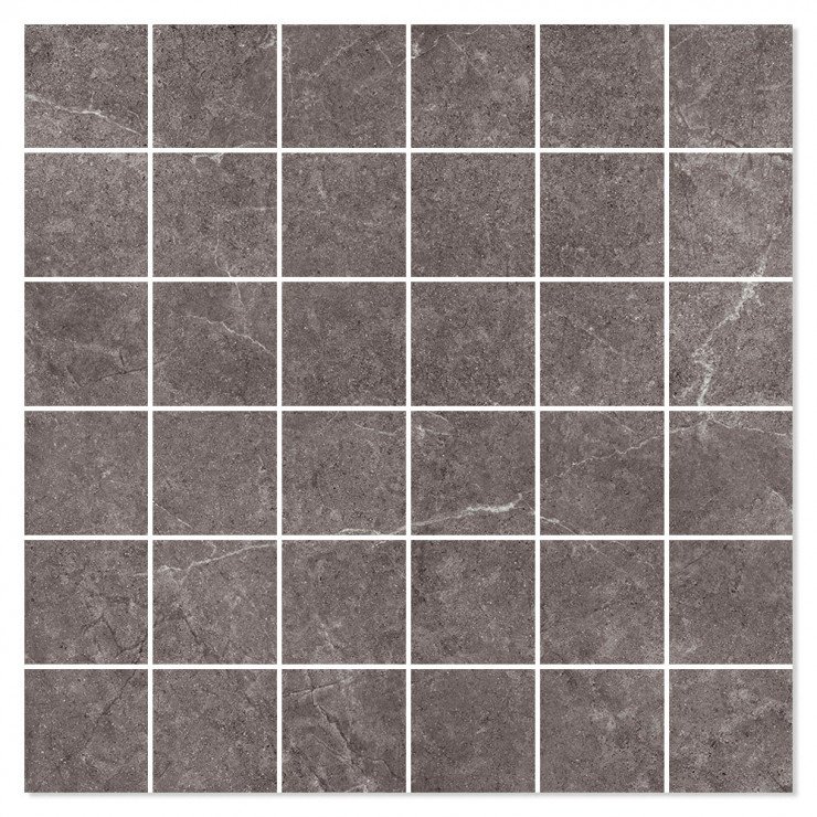 Marmor Mosaik Klinker Evolution Mørkegrå Mat 30x30 (5x5) cm-0