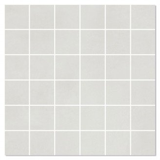 Mosaik Klinker Montana Hvid Mat 30x30 (5x5) cm