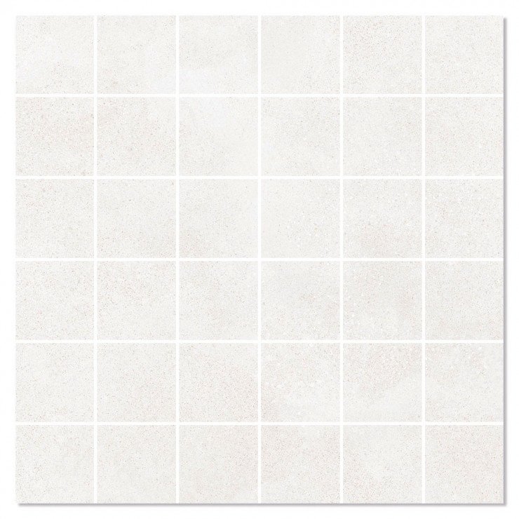 Mosaik Klinker Concreto Hvid Mat 30x30 (5x5) cm-0