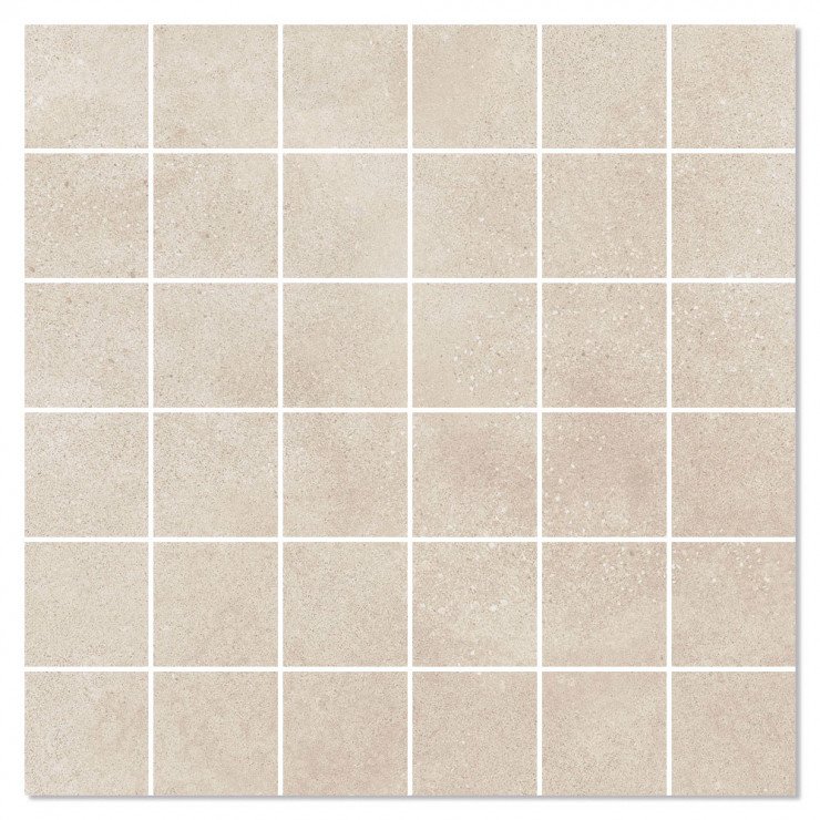 Mosaik Klinker Concreto Beige Mat 30x30 (5x5) cm-0