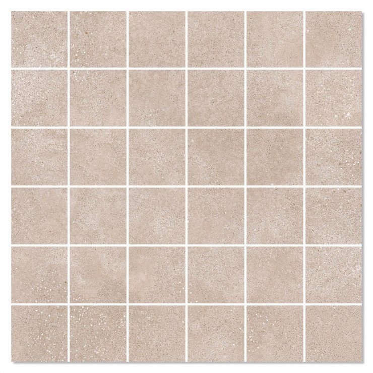 Mosaik Klinker Concreto Mørk Beige Mat 30x30 (5x5) cm-0