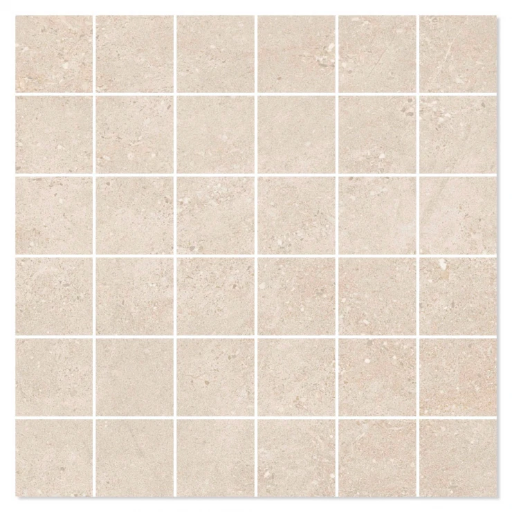 Mosaik Klinker Sonsema Beige Mat 30x30 (5x5) cm-0