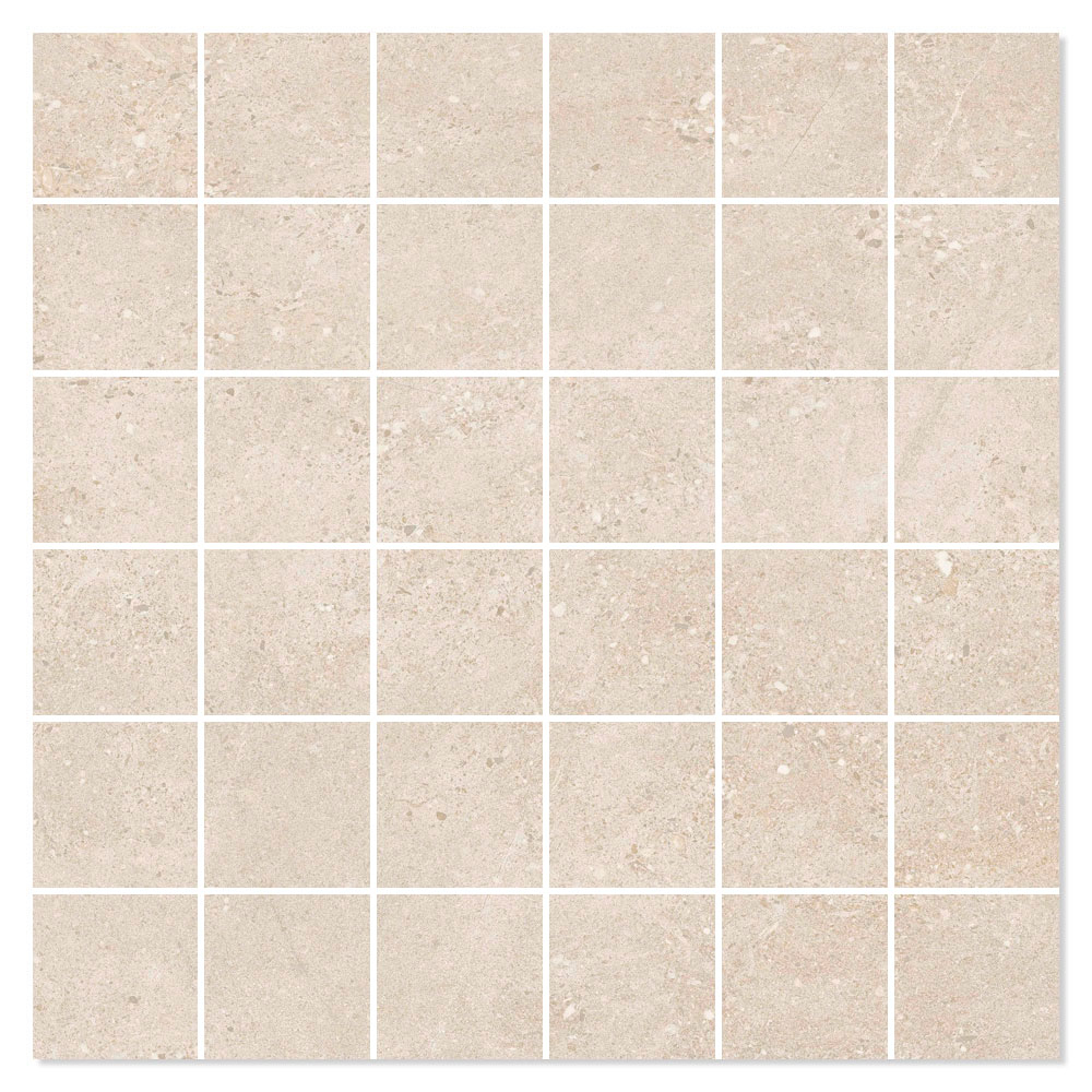 Mosaik Klinker Sonsema Beige Mat 30x30 (5x5) cm