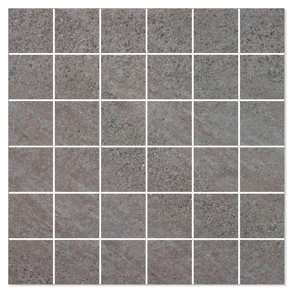 Mosaik Klinker Lumina Stone Mørkegrå Mat 30x30 (5x5) cm