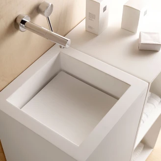 Bathco Håndvask Solid Surface Cuadrado Hvid-2